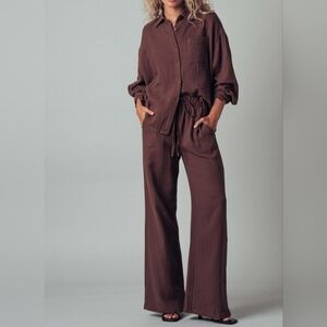 #89685 🛑S,M,L Fabulous Chic Trendy Textured Cotton Gauze Lounge Set